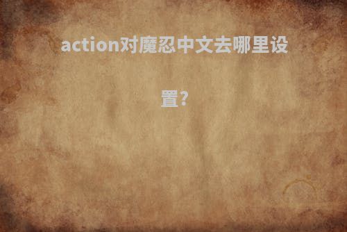 action对魔忍中文去哪里设置?